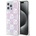DKNY Liquid Glitter Checkered Pattern Case - дизайнерски кейс с висока защита за iPhone 15 Pro Max (розов)