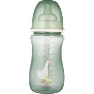 Canpol babies Антиколик шише с широко гърло Canpol - Easy Start, Goose, 240 ml (35/245C)