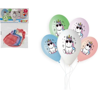 Smart Balloons Balónik Balonky nafukovacie s potlačou jednorožec 13'' priemer 33cm