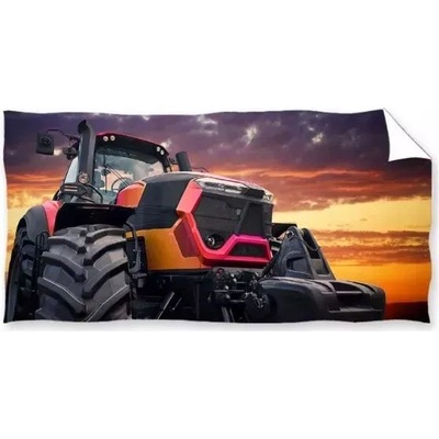 Carbotex Кърпа за баня с тракторен десен - 70 x 140 см (TNL250606-R1)