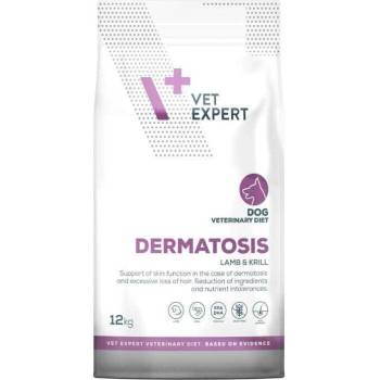 VetExpert Vet Expert Dermatosis dog lamb & krill - намалява непоносимостта към съставки и хранителни вещества и подпомага функциите на кожата при дерматози и прекомерен косопад 12kg