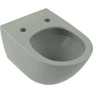 Villeroy & Boch Окачена тоалетна чиния Villeroy&Boch Antao TwistFlush Rimless, зелено мат Morning Green CeramicPlus (4674T0R8)