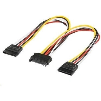 PREMIUMCORD SATA napájecí (Y) k HDD (2xF/1xM, 16cm, rozdvojka)