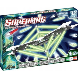 Supermag магнитен строителен комплект Clasic glow 72бр (0409)