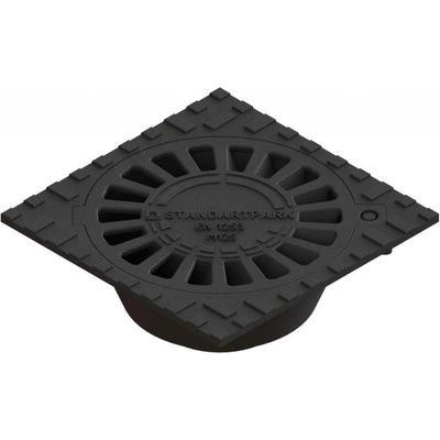Kanalizační vpusť VODALAND M125 DN160 přímá litinová 400 x 400 mm černá