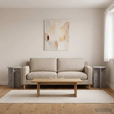 vidaXL Стойка за растения 2 бр. Бетонно сиво Ø29, 5 x 40 см (899738)
