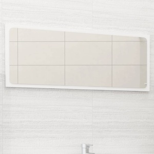 vidaXL Огледало за баня, бяло, 90x1, 5x37 см, ПДЧ (804622)