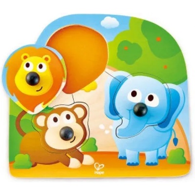 Hape - Дървен пъзел за бебета Джунгла