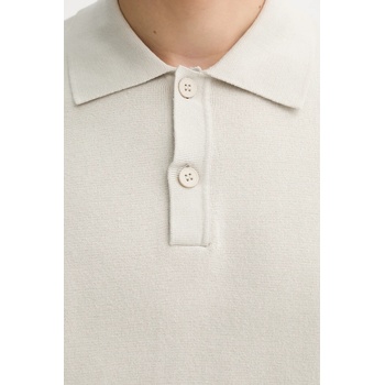 Samsøe Samsøe Пуловер Samsoe Samsoe SANINO мъжки в бежово от лека материя M25200022 (M25200022)