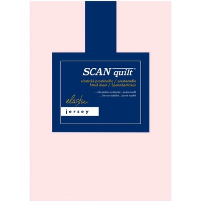 SCANquilt plachta Jersey Elastic Lycra svetloružová 160x200