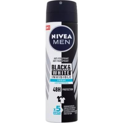 Nivea Men Invisible For Black & White Fresh 48h антиперспирант, без петна по дрехите 150 ml за мъже