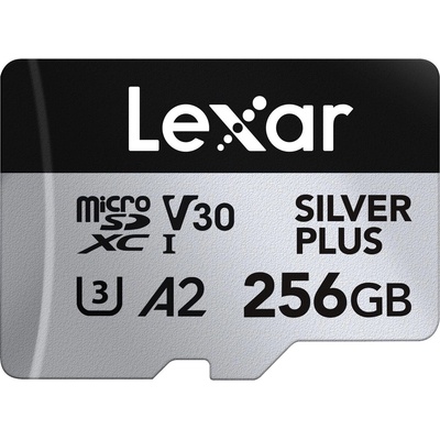 Lexar Silver Plus microSDXC 256GB CL10/U3/A2/V30 (LMSSIPL256G-BNANG)