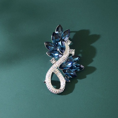 Éternelle luxusní brož Swarovski Elements Azura B8089-6472-1-96 Modrá