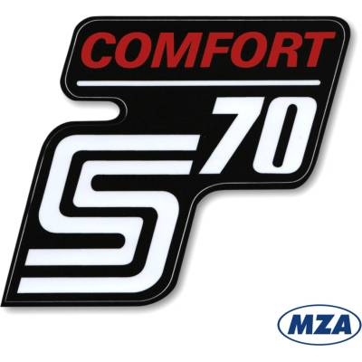 Nálepka schránky "COMFORT", ČERVENÁ (MZA) - Simson S70