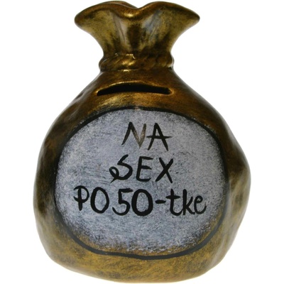 Pokladnička s nápisom - na sex po 50-tke