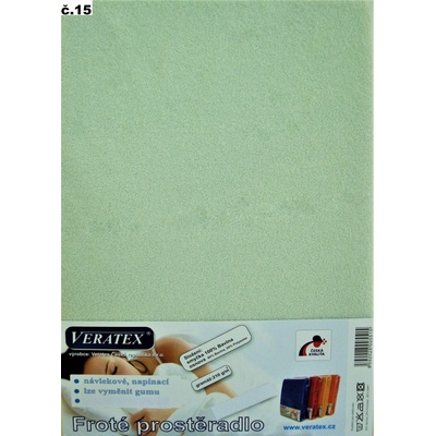 Veratex Froté prostěradlo světle zelené 100x200x25