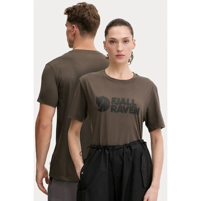 Fjällräven Logo t-shirt DARK OLIVE