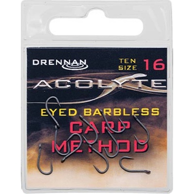 Drennan háčky Acolyte Carp Method Barbless vel.16