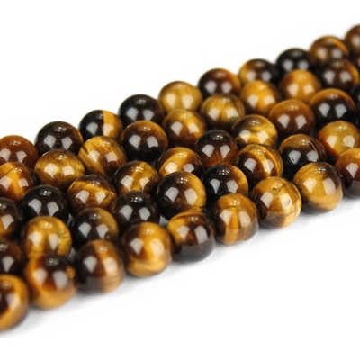 Přírodní tygří oko - třída AB - ∅ 6 mm - 1 ks