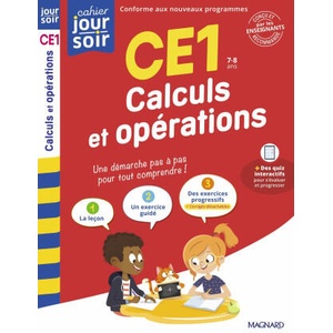 Calculs et opérations CE1 - Cahier Jour Soir (2025)