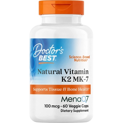 Doctor's Best Prírodný Vitamín K2 MK-7 s MenaQ7 100 mcg 60 veg. kapsúl