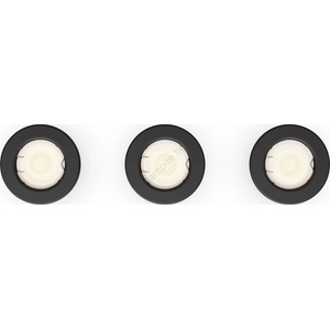 Philips - КОМПЛЕКТ 3x Вградено осветително тяло PERIDOT 1xGU10/7W/230V черно (P7284)
