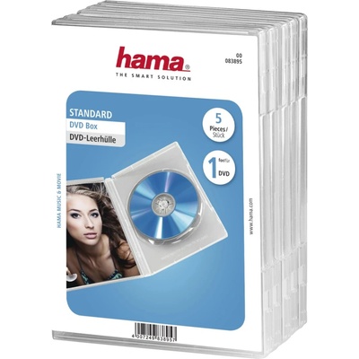 HAMA DVD obal, 5 ks, transparentný - 00083895