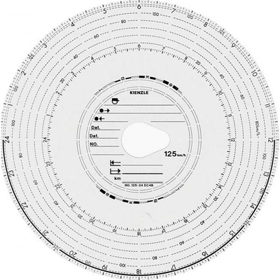 Tachografické kotúče Kienzle 125-24 4B, 100 kusov