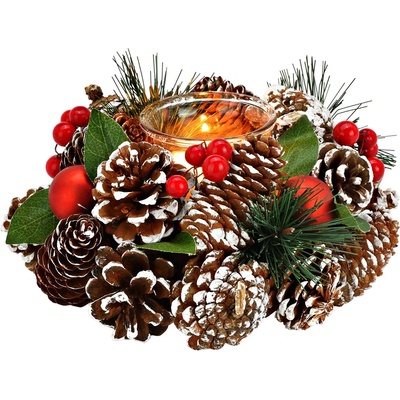 WURM Коледен свещник с поставка за чаена свещ, 19x19x9см (2116)