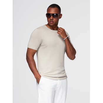 Ombre Clothing Мъжка класическа плетена риза с ребрести маншети - светлосива Ombre Clothing | Siv | МЪЖЕ | M