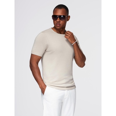 Ombre Clothing Мъжка класическа плетена риза с ребрести маншети - светлосива Ombre Clothing | Siv | МЪЖЕ | M