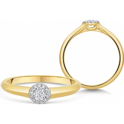 Sofia diamonds zlatý zásnubný prsteň s diamantom a okolo H I1 UDRG46330Y H I1