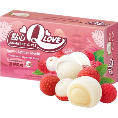 QLove Exotic Lychee Mini Mochi 80 g