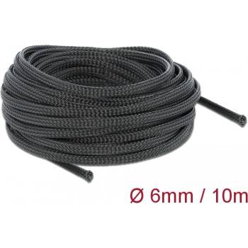Delock Оплетен кабелен чорап 10 m x 6 mm черен