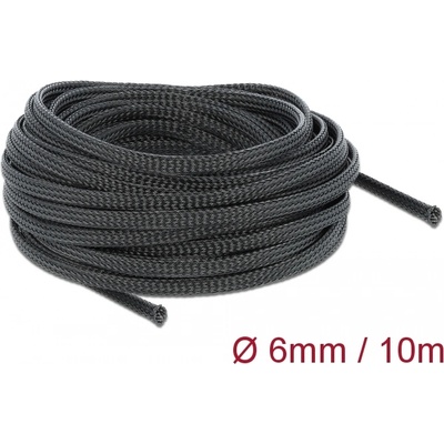 Delock Оплетен кабелен чорап 10 m x 6 mm черен
