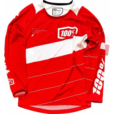 100% R-Core Youth Jersey červená 2023 LS