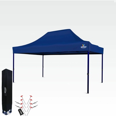 BRIMO Výstavní stan 3x4,5m (45mm ocel) bez 3 stěn Modrá S. Ocel eco