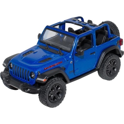 Kinsmart Jeep Wrangler 2018 otevřený modrá 1:34