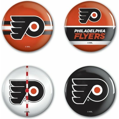 WinCraft Sada Philadelphia Flyers NHL Button 4 Pack