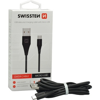 Swissten 71504301 USB/Micro USB, 1,5m, černý