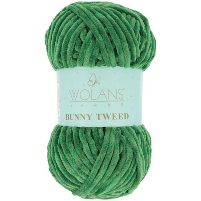 Wolans Bunny Tweed 35 zelená s růžovou