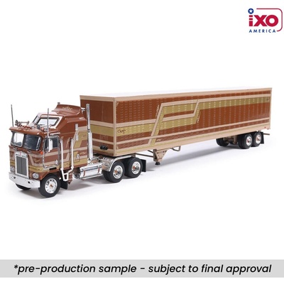 IXO Kenworth K100 Aerodyne 1976s návěsem Hnědá 1:64
