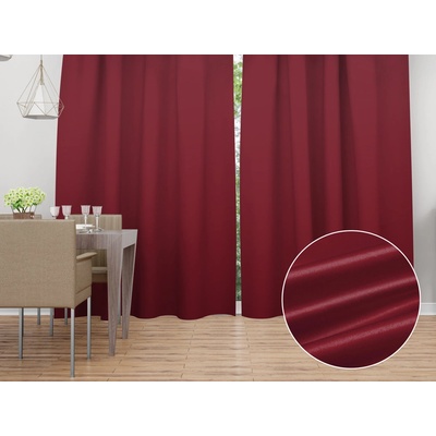 Biante Saténový závěs LUX-055 Vínově červený 140x250 cm
