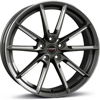 Borbet LX 8x19 5x112 ET44 graphite spoke rim polished