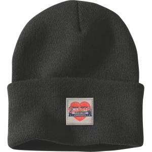 Carhartt Дамска зимна шапка (beanie) Carhartt Women's Knit Heart Patch Beanie - Black - размер One Size (904-6253-0311)