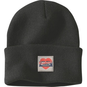 Carhartt Зимна шапка (beanie) Carhartt Women's Knit Heart Patch Beanie - Black - размер One Size (904-6253-0311)