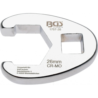 BGS technic Plochý otevřený klíč 12,5 mm 1/2" 26 mm BGS 1757-26