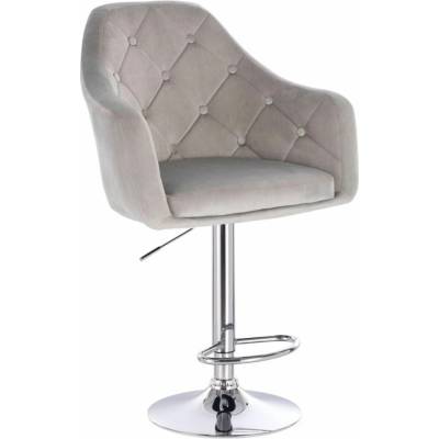 LuxuryForm Design Andora Velur na striebornom tanieri svetlo šedá