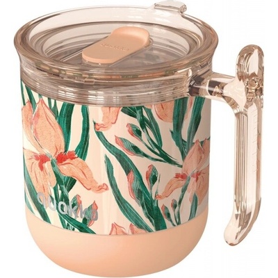 Quokka Wave Smartgrip Nerezový termo hrnček Floral Peach 260 ml