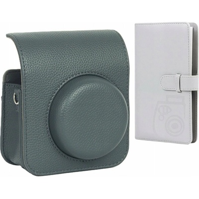 LoveInstant Pouzdro pro Fuji Fujifilm Instax Mini 41+ album pro 96 fotografií šedé